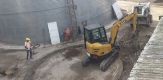 Se construye un silo de apoyo para el acopio de cereal húmedo